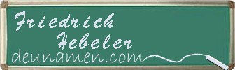 Friedrich Hebeler Visitenkarte